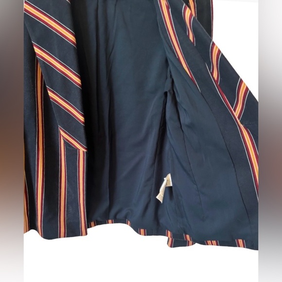 Chico’s nvy & burg stripe military blzr WM 00 (WM 2-4) southwest festival - Picture 7 of 11